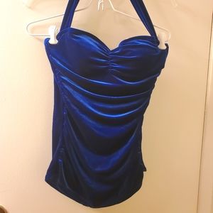 Girl Howdy Blue Velvet Swimsuit